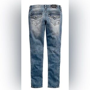 Harley-Davidson Skinny Embellished Low-Rise Wash Jeans 99161-16VW Size 6